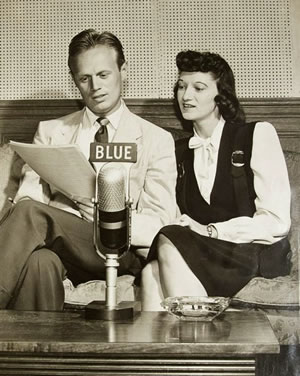 Richard Widmark and Peg Lynch in 1944